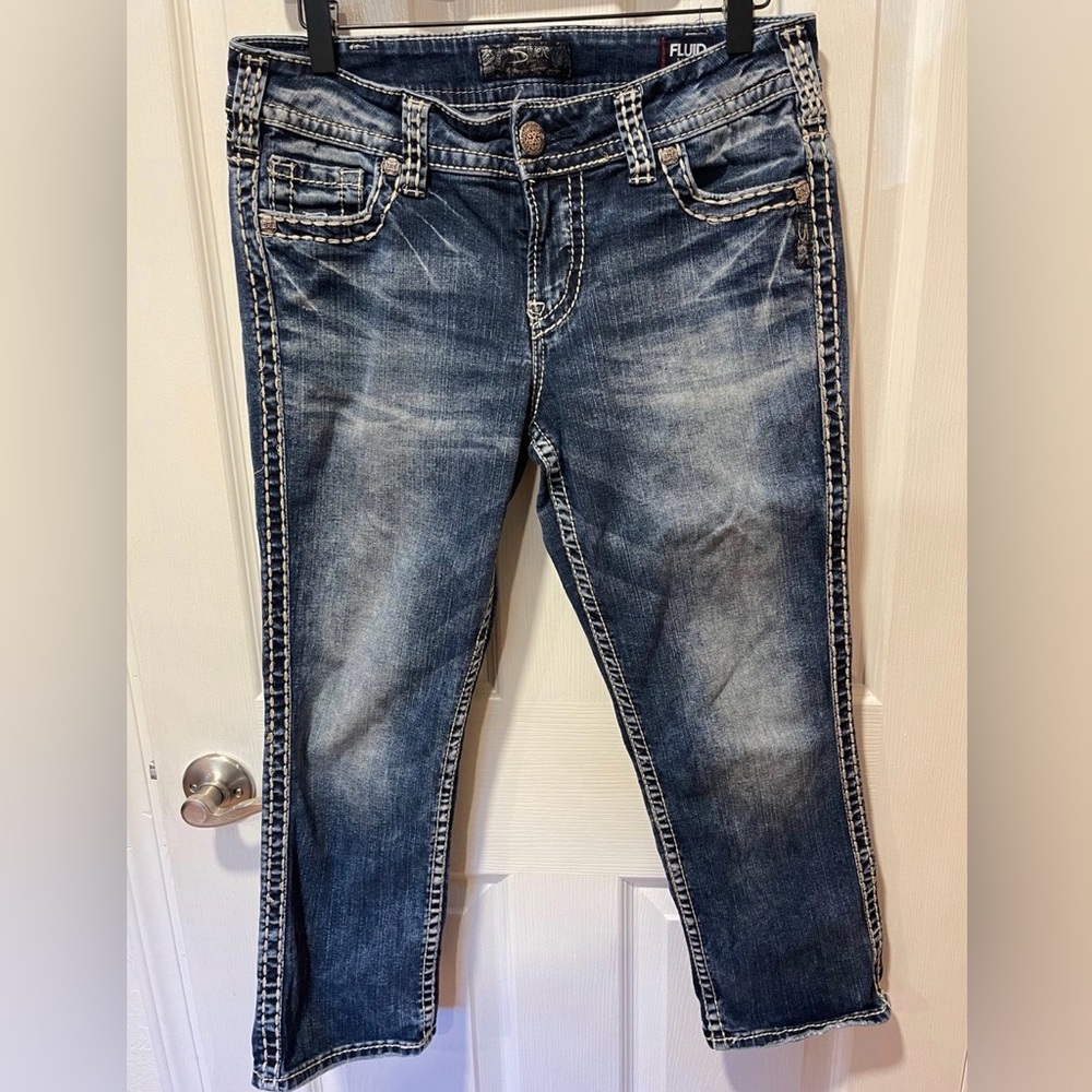 Silver Suki Mid Capris W 31/ L22.5